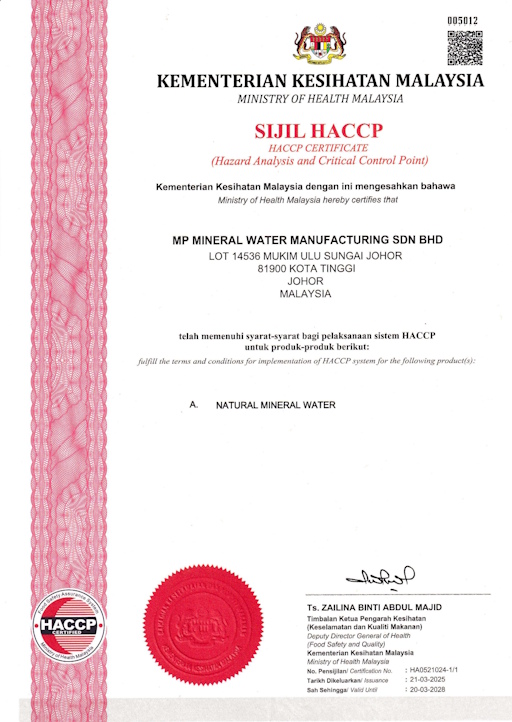 HACCP Certificate HACCP Certificate
