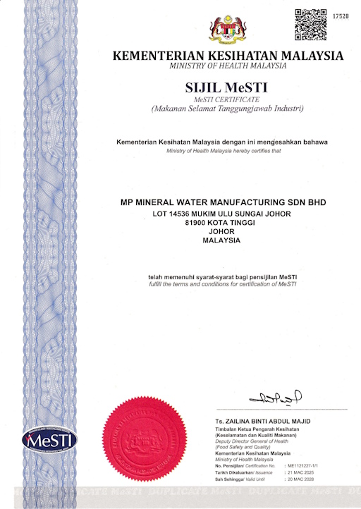 MeSTI Certificate MeSTI Certificate